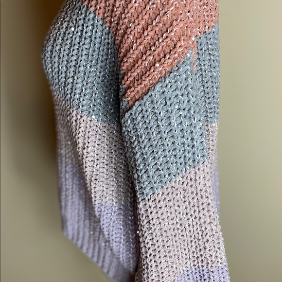 STORIA l/s sequin sweater multi print. Size: S - Picture 11 of 13